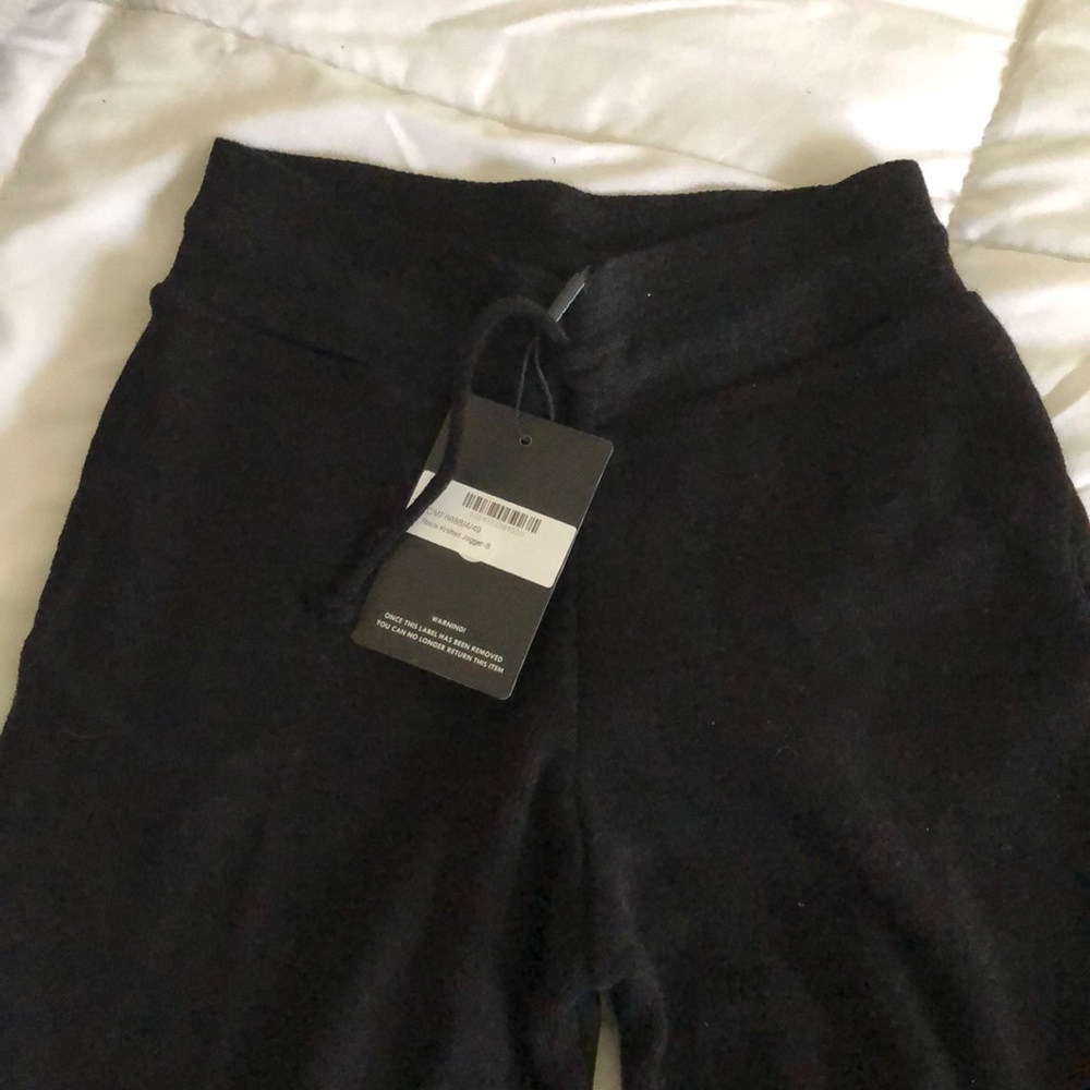Black knit jogger